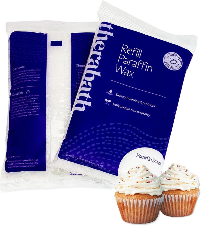 Therabath Paraffin Wax Refill - Vanilla Cupcake Scent for Arthritis Pain Relief and Skin Hydration - 2.7kg - Image 1